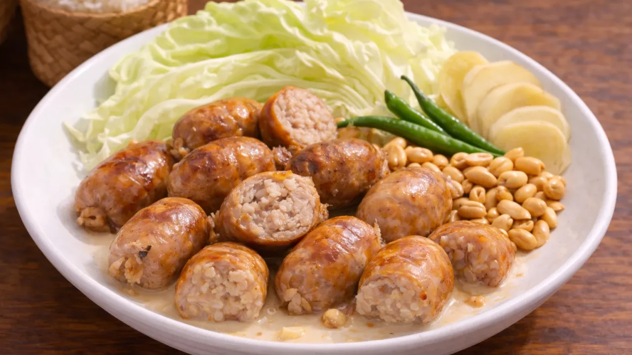 タイの定番サイクロークイサーンのレシピ