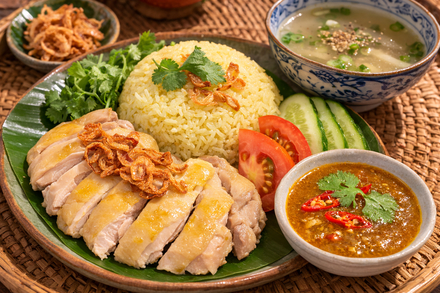 カンボジアの定番バイモアンの完成品 盛り付け画像