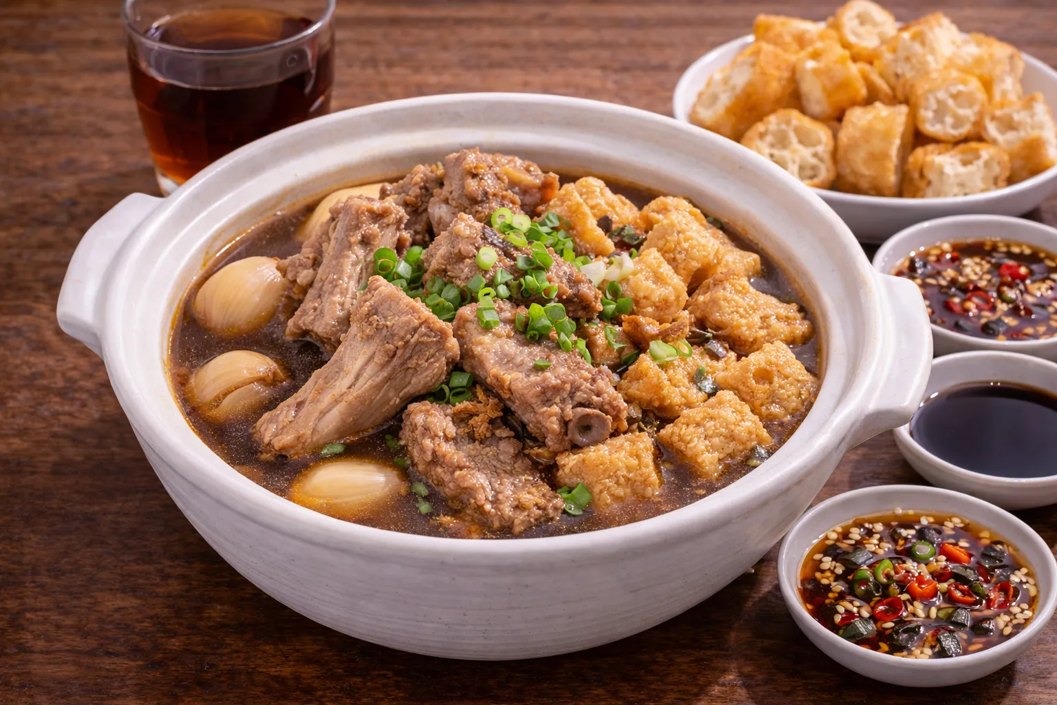 マレーシアの定番バクテーの完成品　盛り付け画像