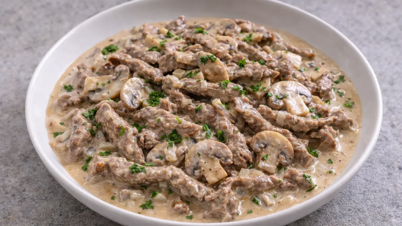 ロシアの定番ビーフストロガノフのレシピ