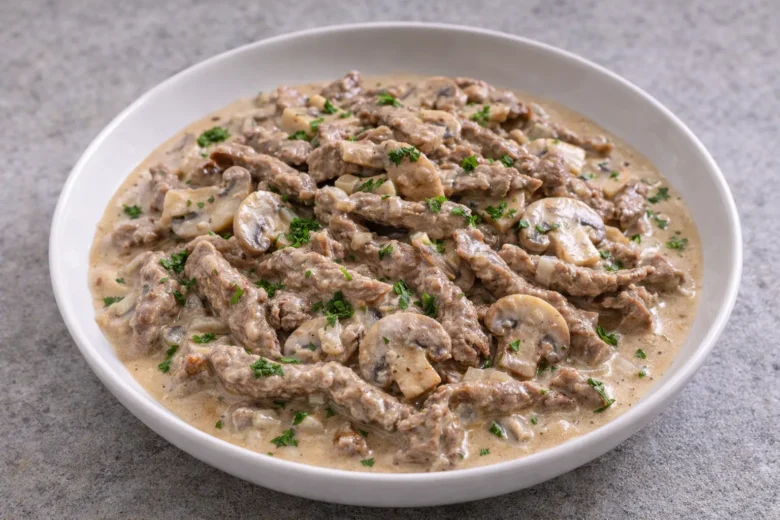 ロシアの定番ビーフストロガノフのレシピ