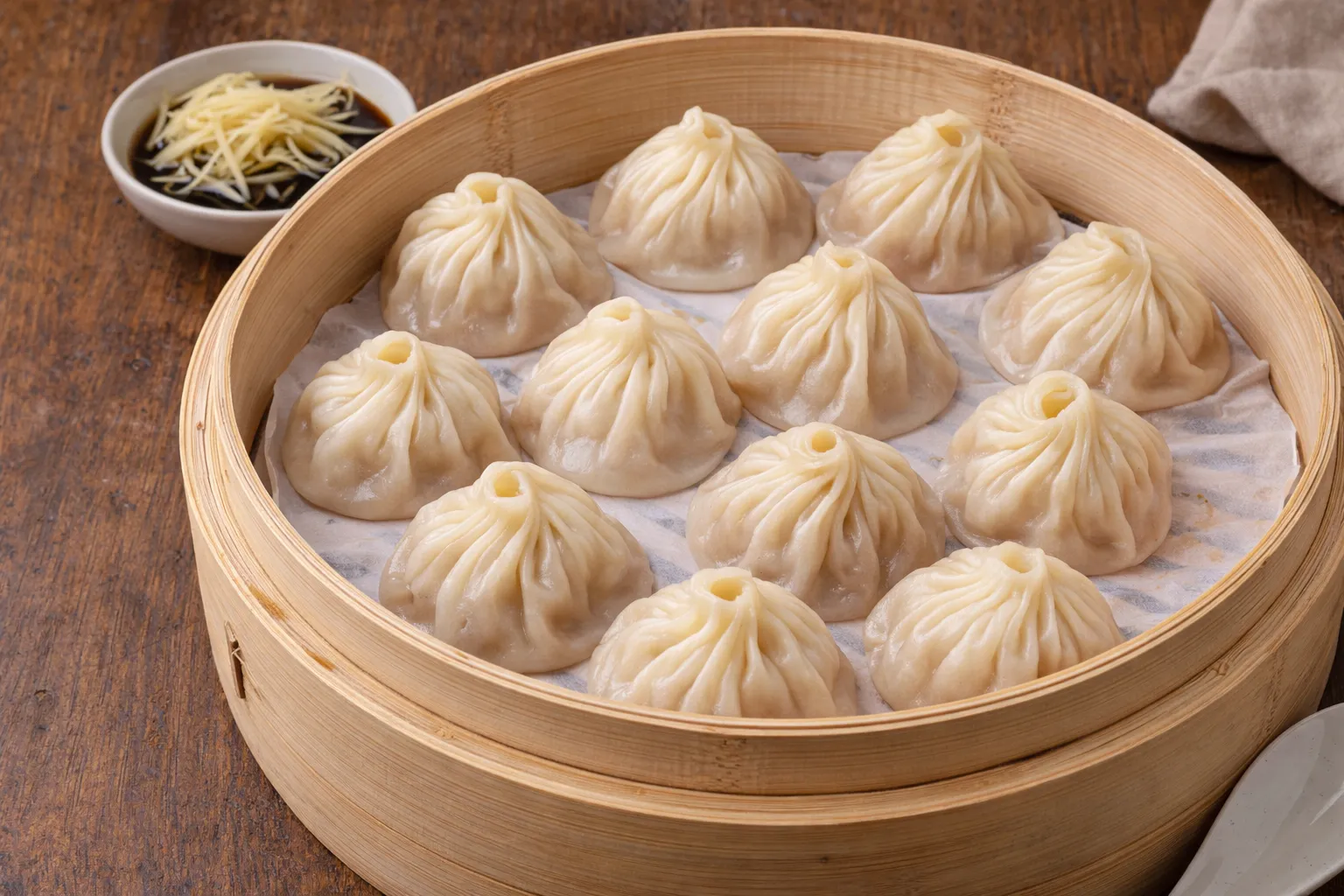 台湾の定番小籠包の完成品　盛り付け画像