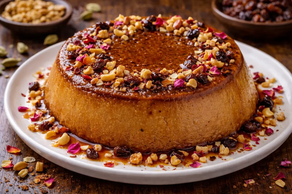 スリランカの定番ワタラッパンの完成品　盛り付け画像