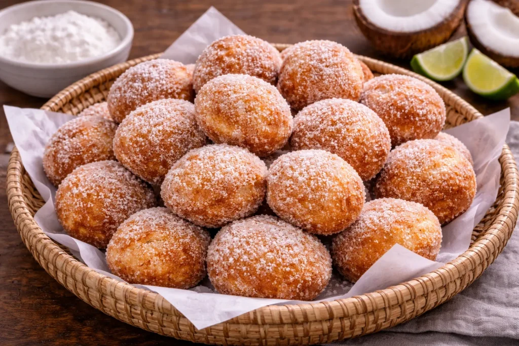 トンガの定番ケケの完成品　盛り付け画像