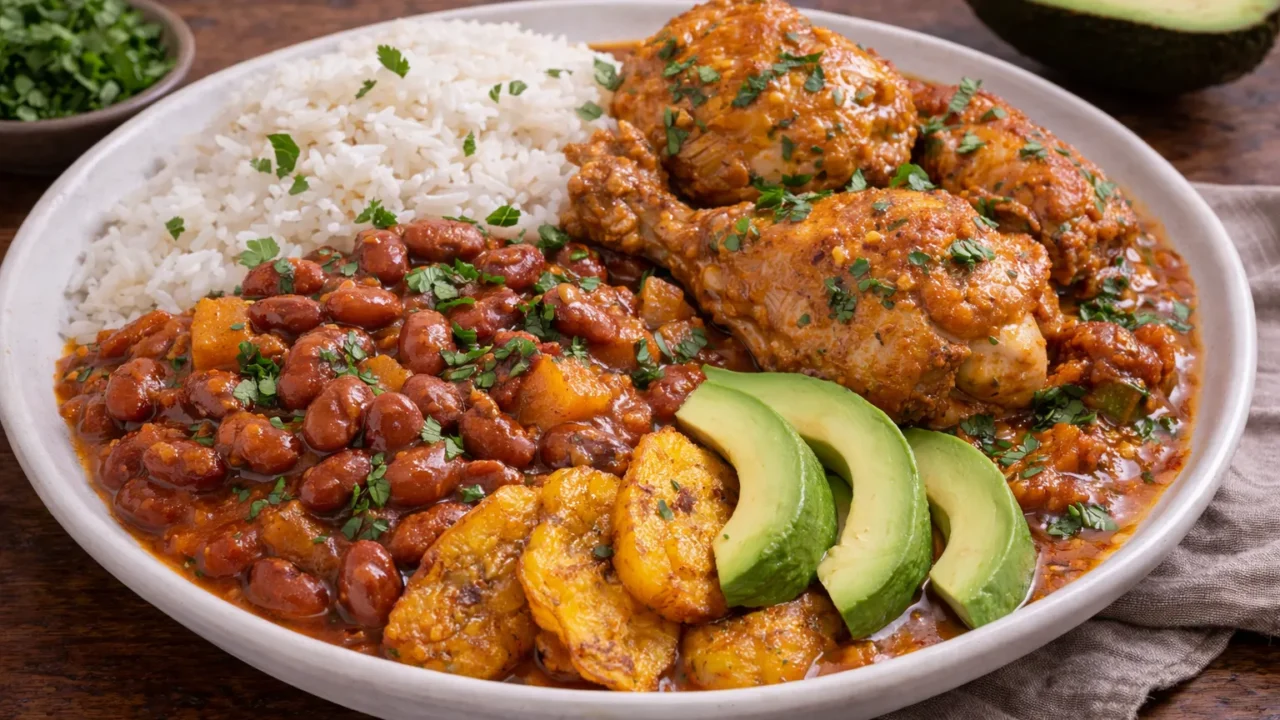 ドミニカ共和国の定番ラ・バンデラのレシピ