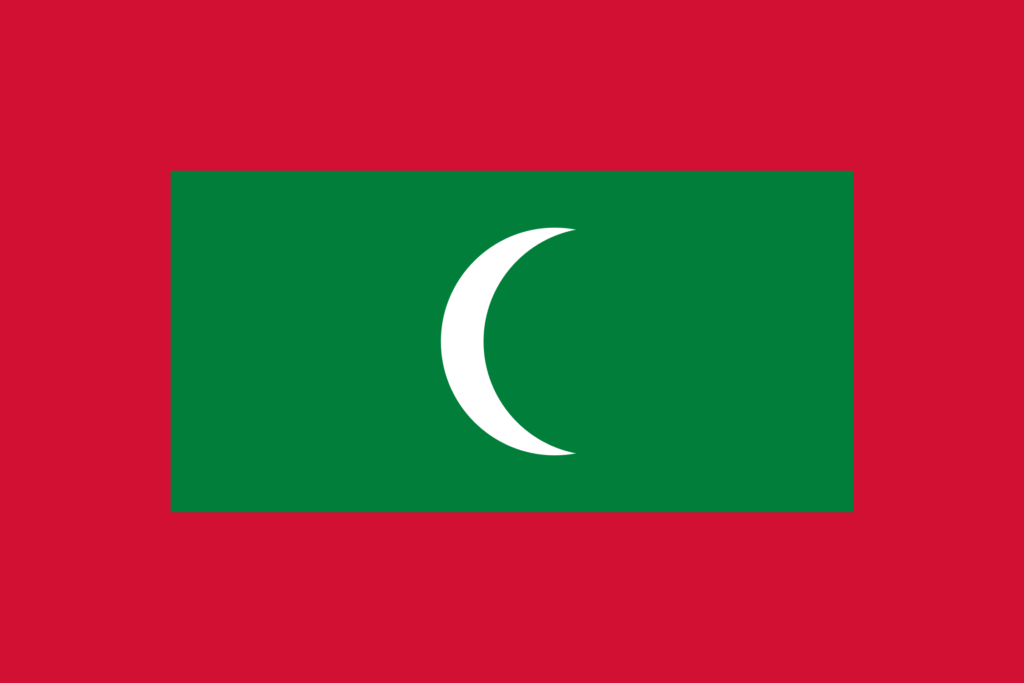 モルディブ　国旗
