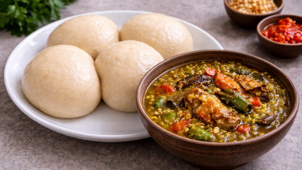 中央アフリカ共和国の定番フフのレシピ