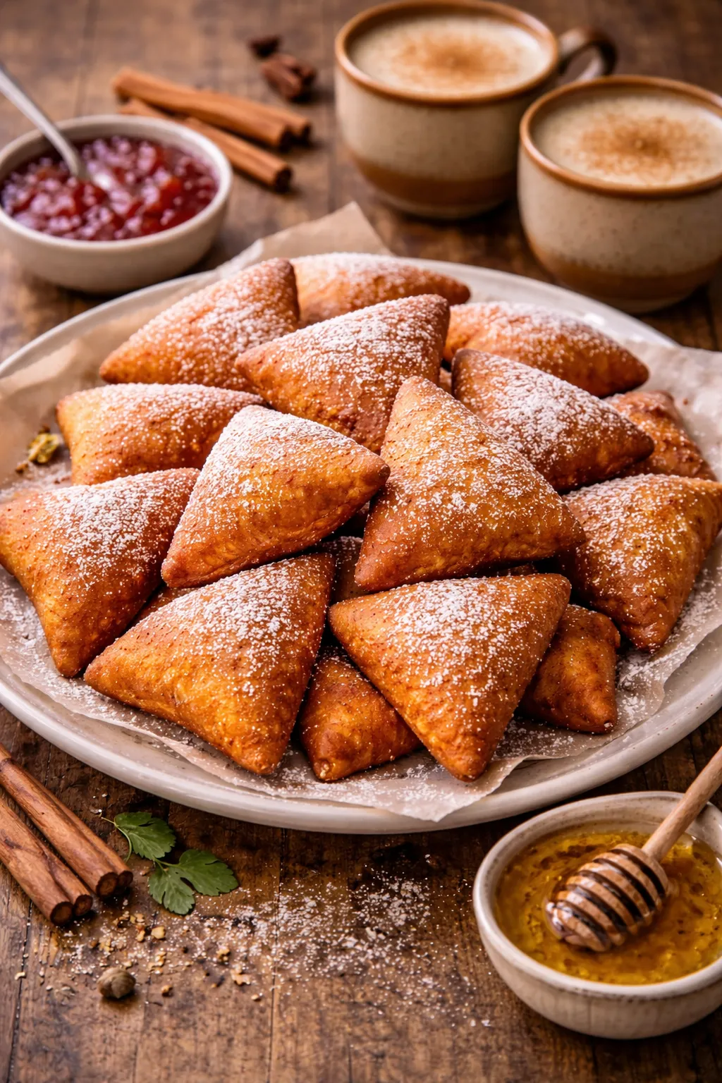 タンザニアの定番マンダジの完成品　盛り付け画像 